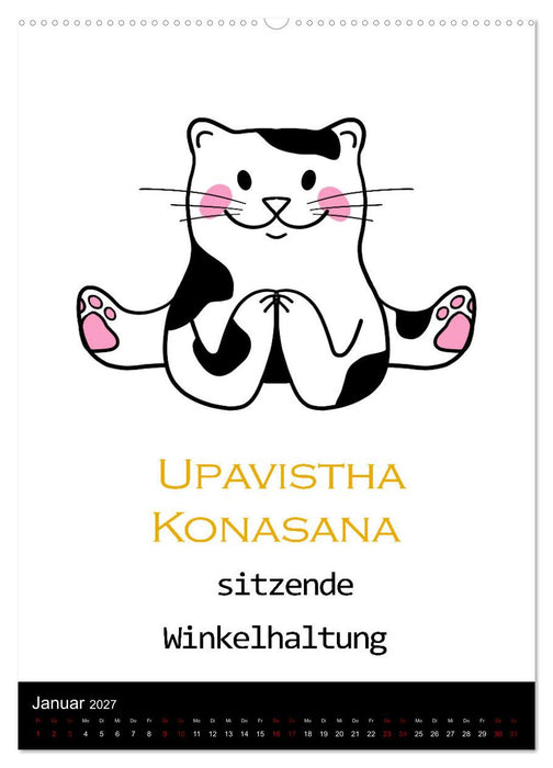 Yogakatzen - ganz entspannt im Hier und Jetzt (CALVENDO Wandkalender 2027)