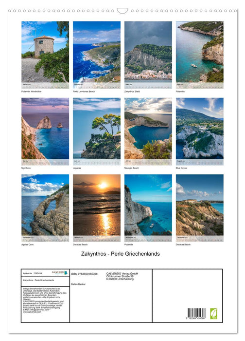 Zakynthos - Perle Griechenlands (CALVENDO Wandkalender 2027)