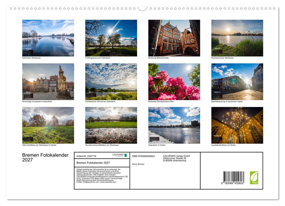 Bremen Fotokalender 2027 (CALVENDO Premium Wandkalender 2027)