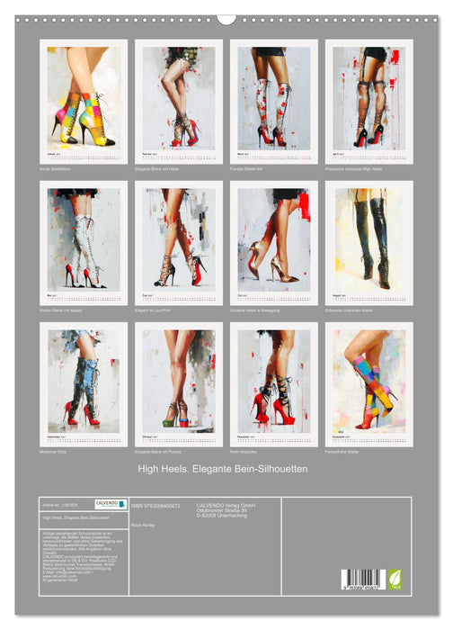 High Heels. Elegante Bein-Silhouetten (CALVENDO Wandkalender 2027)
