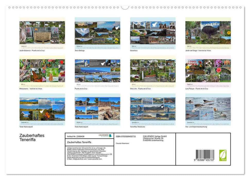 Zauberhaftes Teneriffa (CALVENDO Premium Wandkalender 2027)