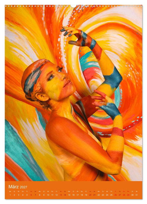 Bodypainting Adventures - Farbe auf nackter Haut (CALVENDO Premium Wandkalender 2027)