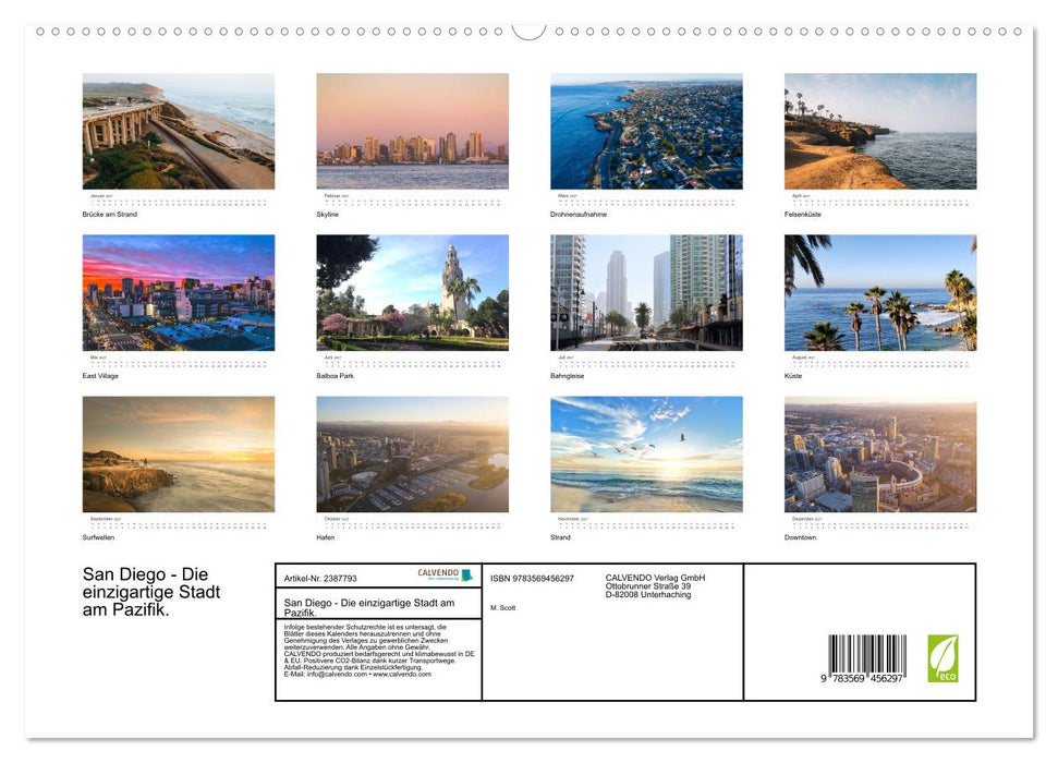 San Diego - Die einzigartige Stadt am Pazifik. (CALVENDO Wandkalender 2027)