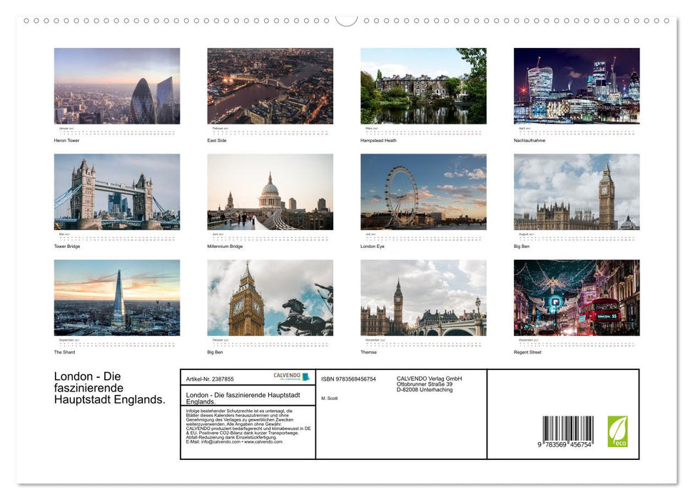 London - Die faszinierende Hauptstadt Englands. (CALVENDO Wandkalender 2027)