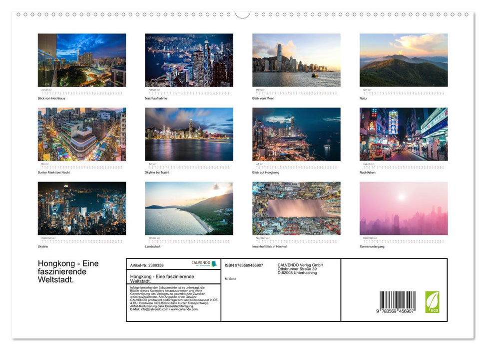 Hongkong - Eine faszinierende Weltstadt. (CALVENDO Premium Wandkalender 2027)