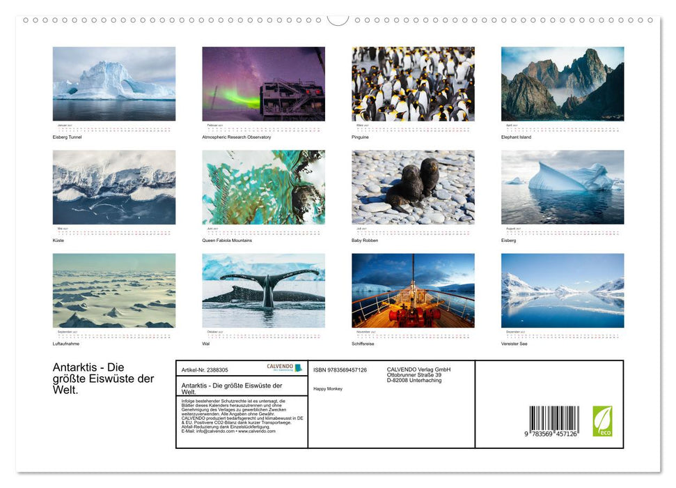 Antarktis - Die größte Eiswüste der Welt. (CALVENDO Premium Wandkalender 2027)