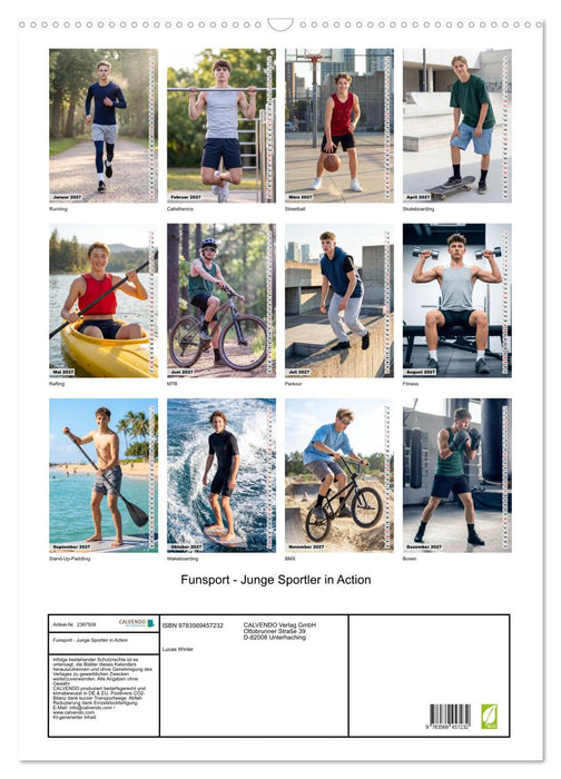 Funsport - Junge Sportler in Action (CALVENDO Wandkalender 2027)