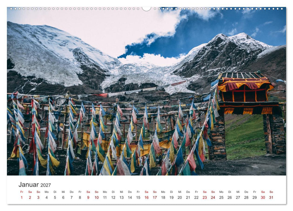 Tibet - Am Fuße des Mount Everest. (CALVENDO Wandkalender 2027)
