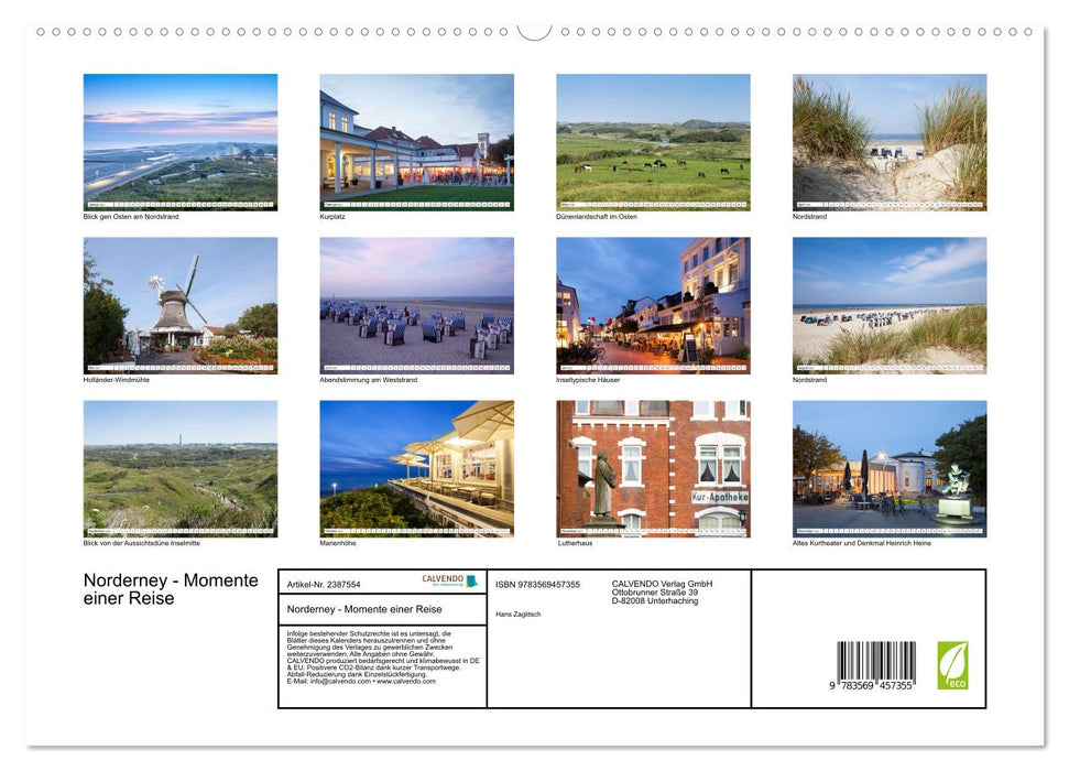 Norderney - Momente einer Reise (CALVENDO Premium Wandkalender 2027)