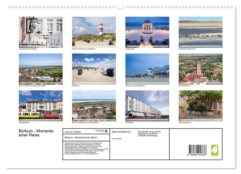 Borkum - Momente einer Reise (CALVENDO Premium Wandkalender 2027)