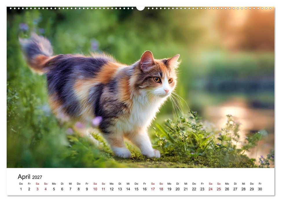 Glück hat drei Farben - ein Jahr mit ganz besonderen Katzen (CALVENDO Premium Wandkalender 2027)