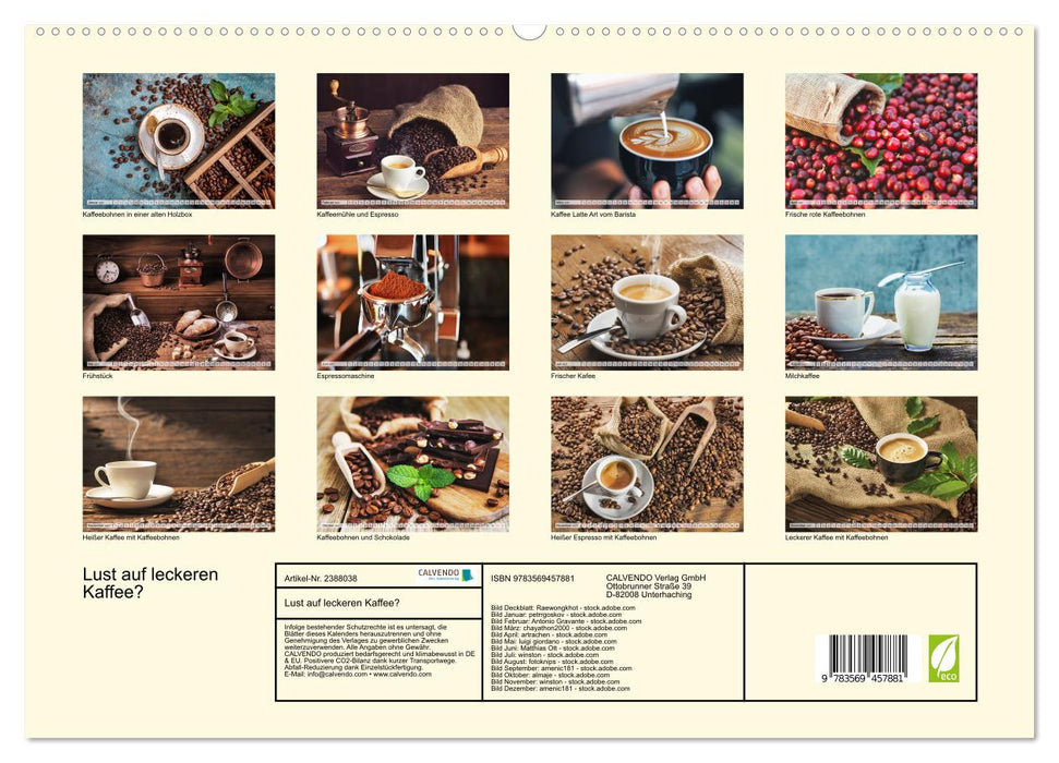 Lust auf leckeren Kaffee? (CALVENDO Wandkalender 2027)