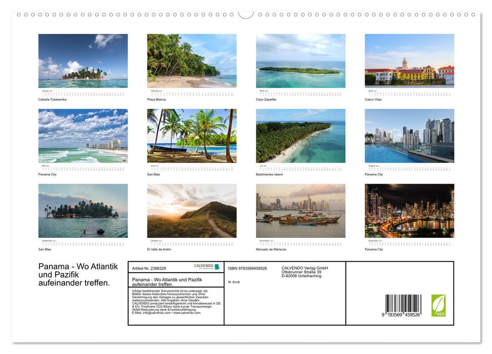Panama - Wo Atlantik und Pazifik aufeinander treffen. (CALVENDO Premium Wandkalender 2027)