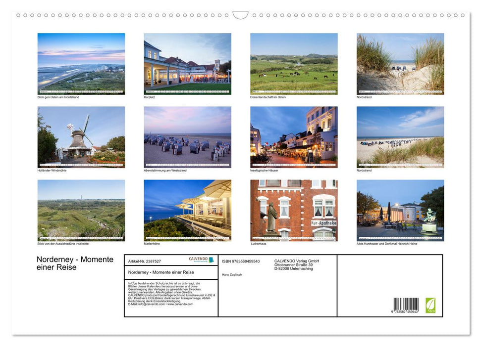 Norderney - Momente einer Reise (CALVENDO Wandkalender 2027)