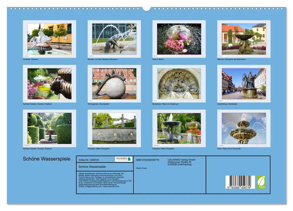 Schöne Wasserspiele (CALVENDO Premium Wandkalender 2027)