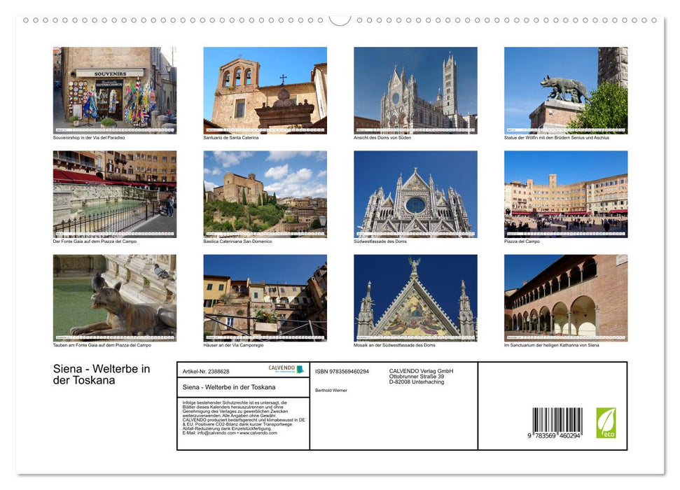 Siena - Welterbe in der Toskana (CALVENDO Wandkalender 2027)