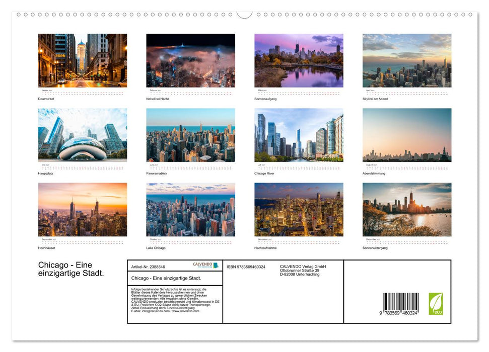 Chicago - Eine einzigartige Stadt. (CALVENDO Premium Wandkalender 2027)