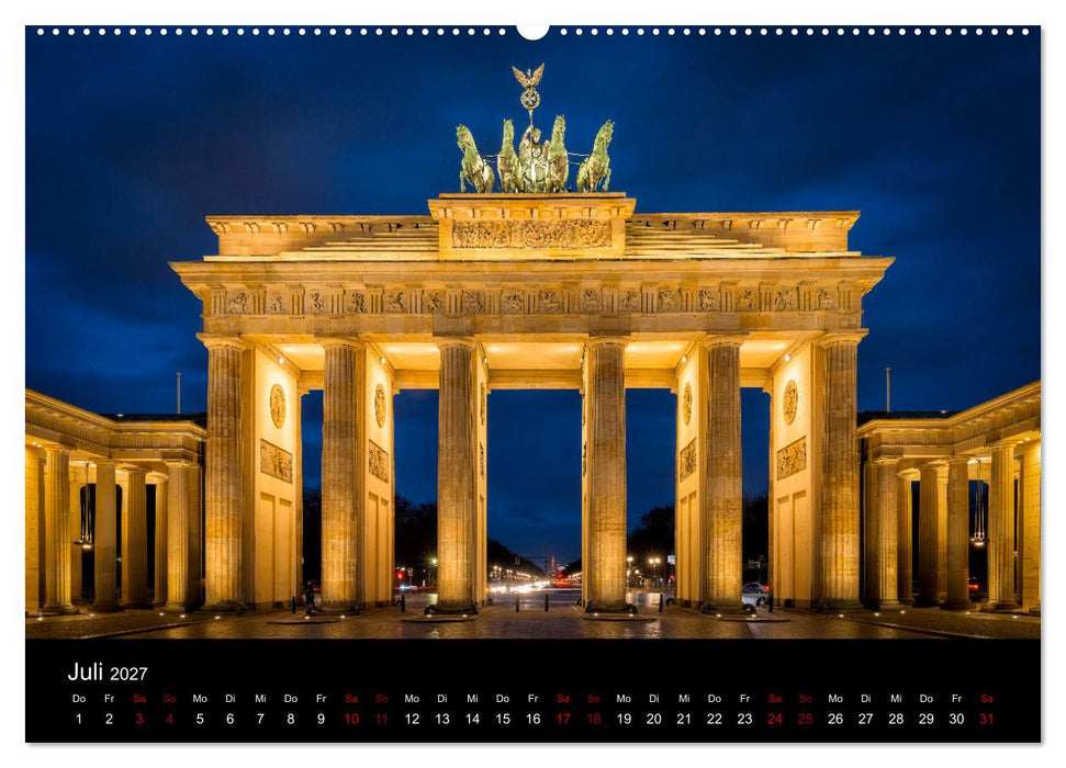 Eine Reise durch Berlin bei Nacht (CALVENDO Premium Wandkalender 2027)