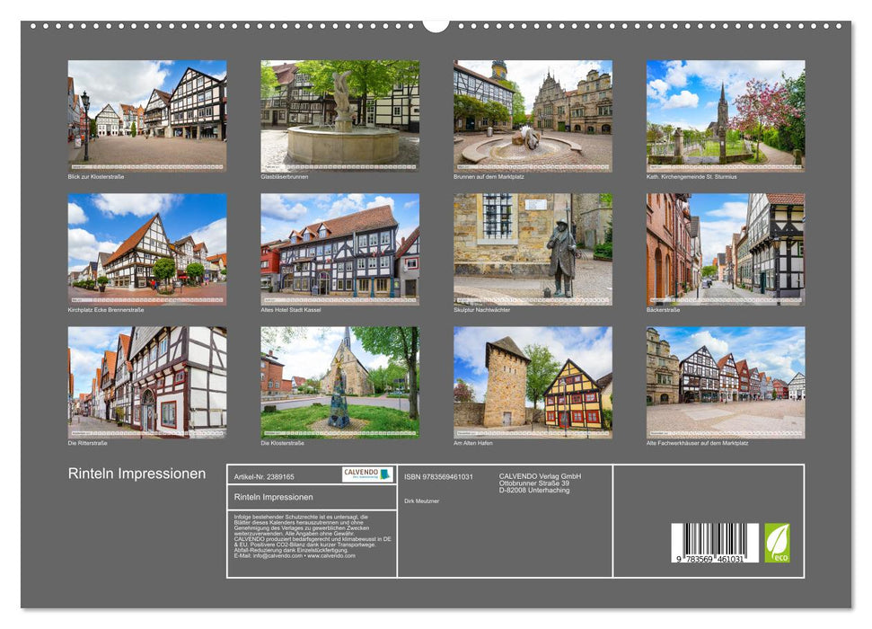 Rinteln Impressionen (CALVENDO Wandkalender 2027)