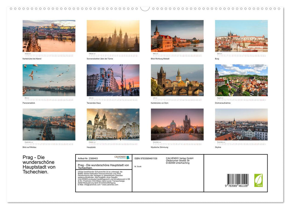Prag - Die wunderschöne Hauptstadt von Tschechien. (CALVENDO Wandkalender 2027)