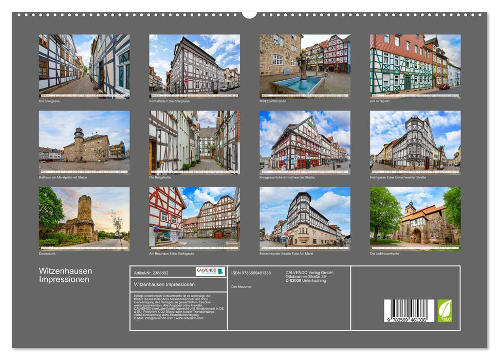 Witzenhausen Impressionen (CALVENDO Premium Wandkalender 2027)