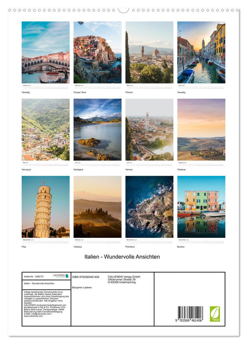 Italien - Wundervolle Ansichten (CALVENDO Wandkalender 2027)
