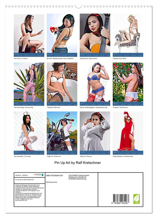 Pin Up Art by Ralf Kretschmer (CALVENDO Premium Wandkalender 2027)
