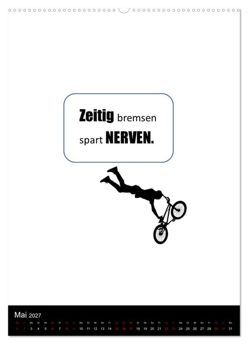Markante, freche Sprüche rund ums Radfahren (CALVENDO Premium Wandkalender 2027)