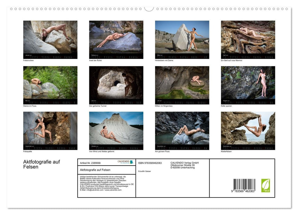 Aktfotografie auf Felsen (CALVENDO Wandkalender 2027)