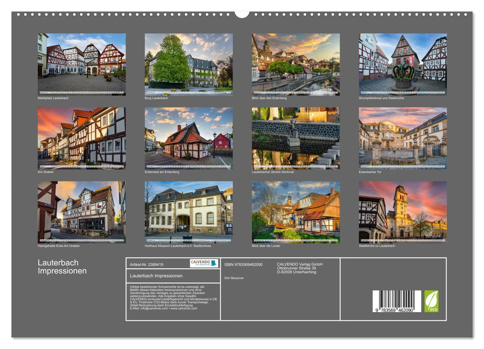 Lauterbach Impressionen (CALVENDO Premium Wandkalender 2027)