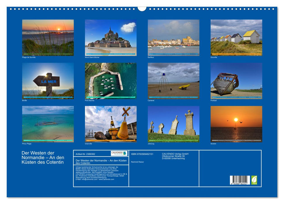 Der Westen der Normandie – An den Küsten des Cotentin (CALVENDO Wandkalender 2027)