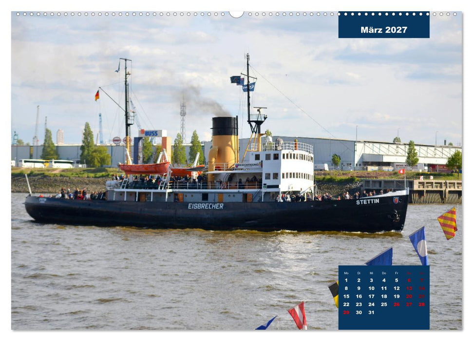 Hamburg und seine Schiffe- fotografiert von Ralf Kretschmer (CALVENDO Wandkalender 2027)