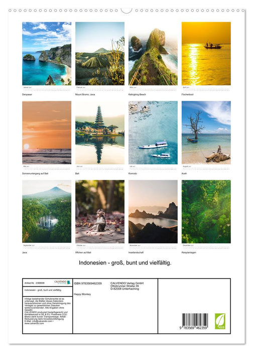 Indonesien - groß, bunt und vielfältig. (CALVENDO Premium Wandkalender 2027)