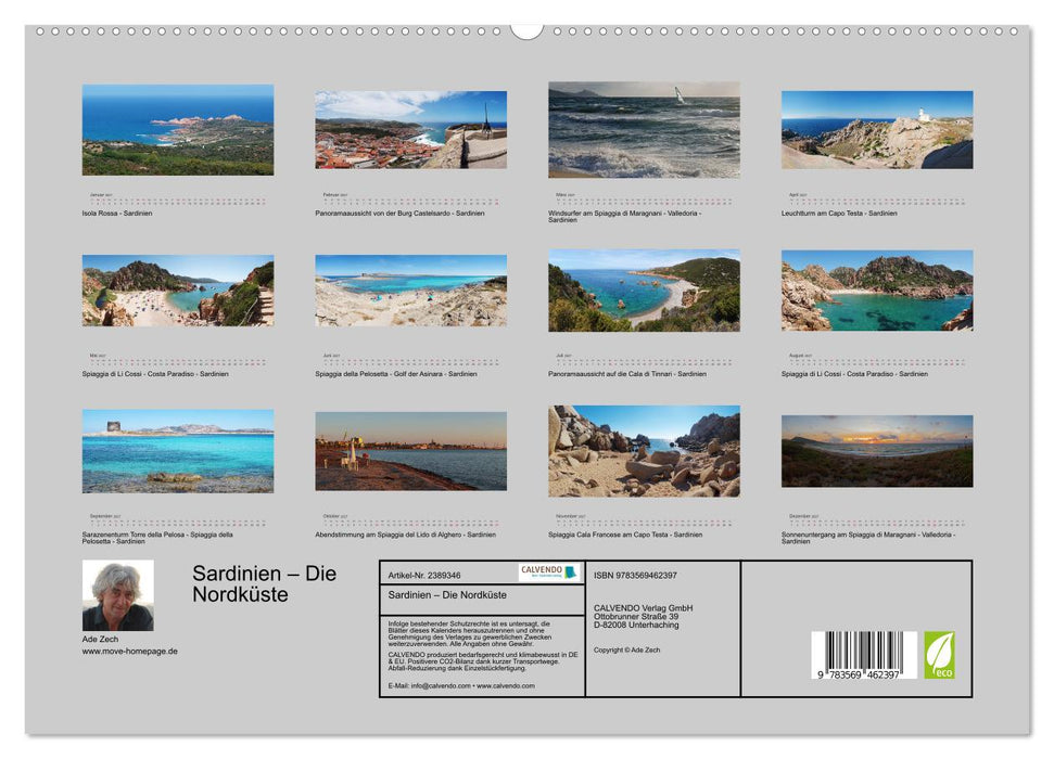 Sardinien – Die Nordküste (CALVENDO Premium Wandkalender 2027)