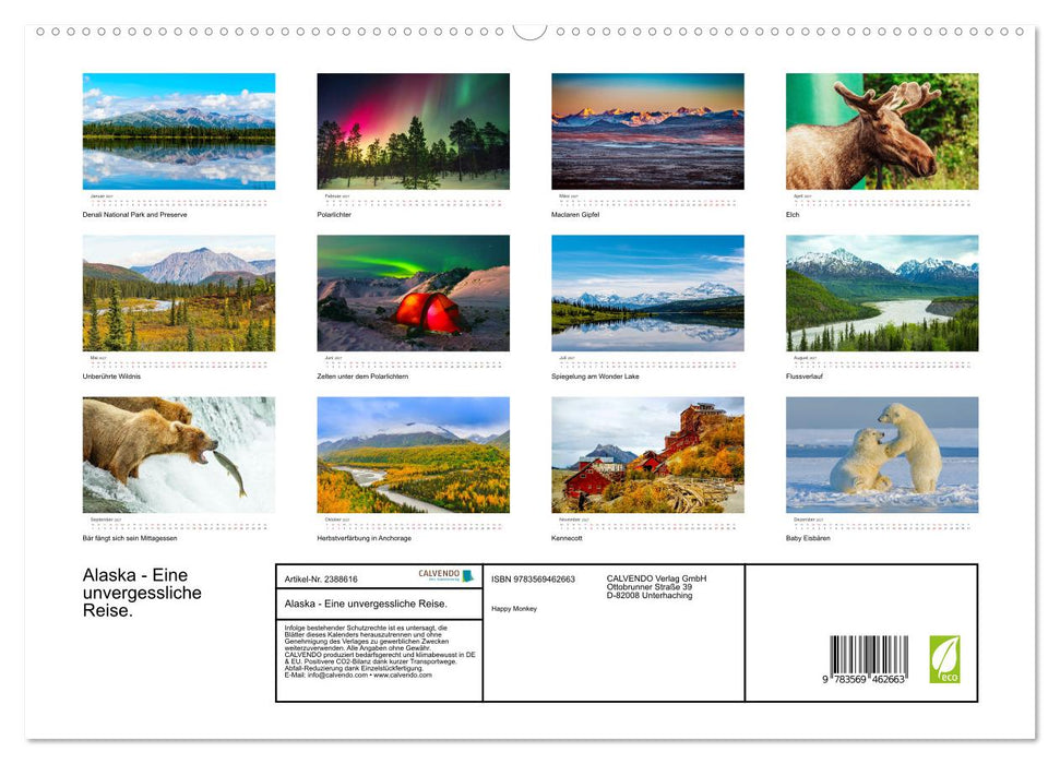 Alaska - Eine unvergessliche Reise. (CALVENDO Premium Wandkalender 2027)