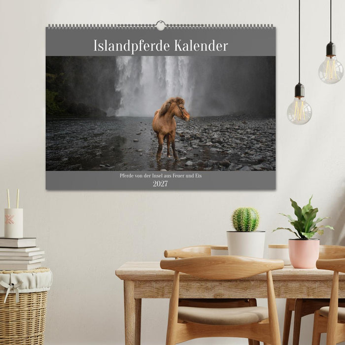 Islandpferde Kalender - Pferde von der Insel aus Feuer und Eis (CALVENDO Wandkalender 2027)