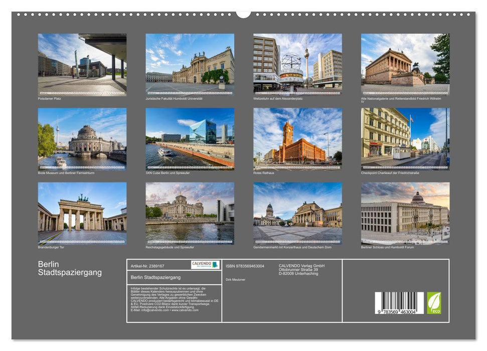 Berlin Stadtspaziergang (CALVENDO Premium Wandkalender 2027)