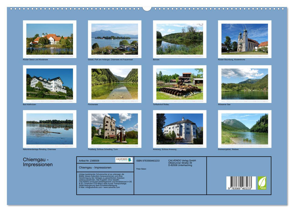 Chiemgau - Impressionen (CALVENDO Premium Wandkalender 2027)
