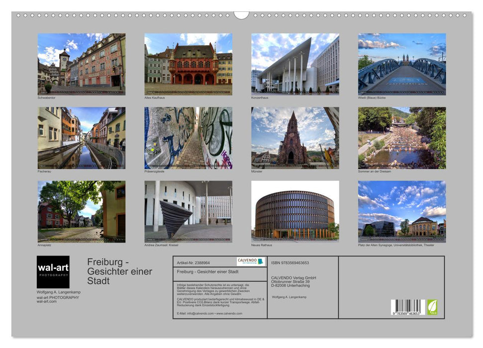 Freiburg - Gesichter einer Stadt (CALVENDO Wandkalender 2027)