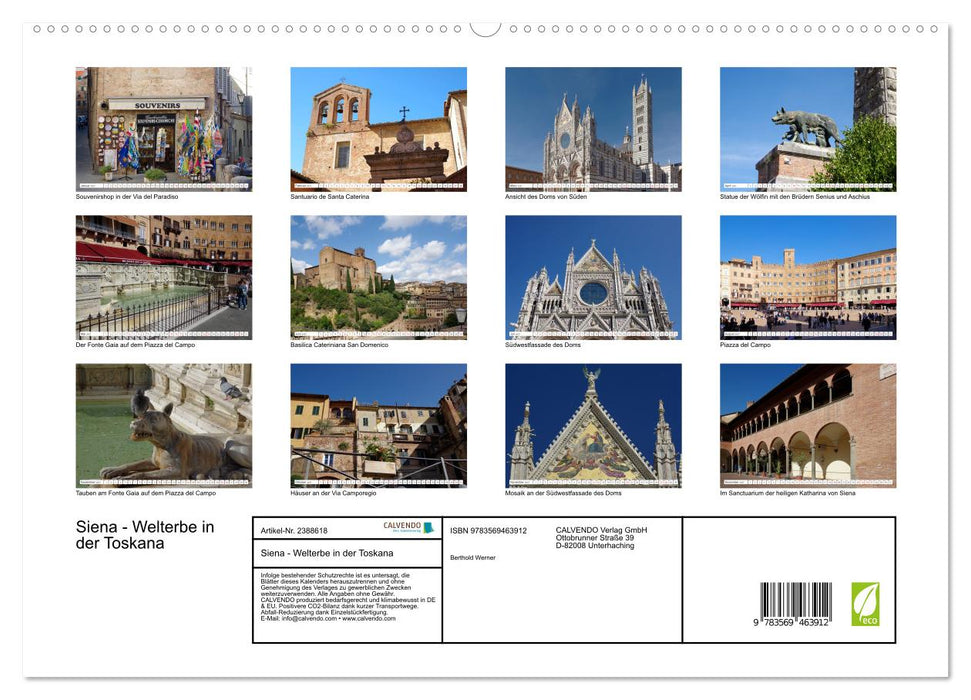 Siena - Welterbe in der Toskana (CALVENDO Premium Wandkalender 2027)