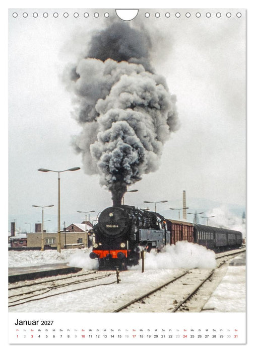 Deutsche Reichsbahn-Dampfzüge vor über 40 Jahren (CALVENDO Wandkalender 2027)