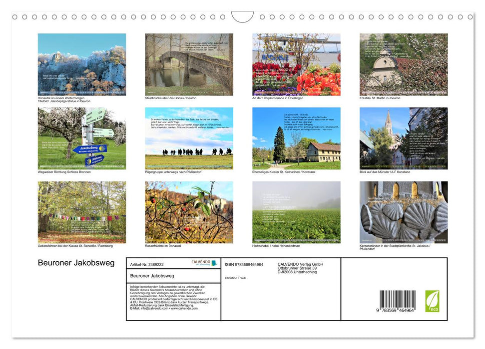 Beuroner Jakobsweg (CALVENDO Wandkalender 2027)
