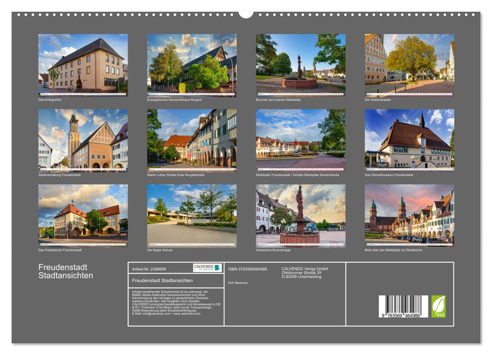 Freudenstadt Stadtansichten (CALVENDO Premium Wandkalender 2027)