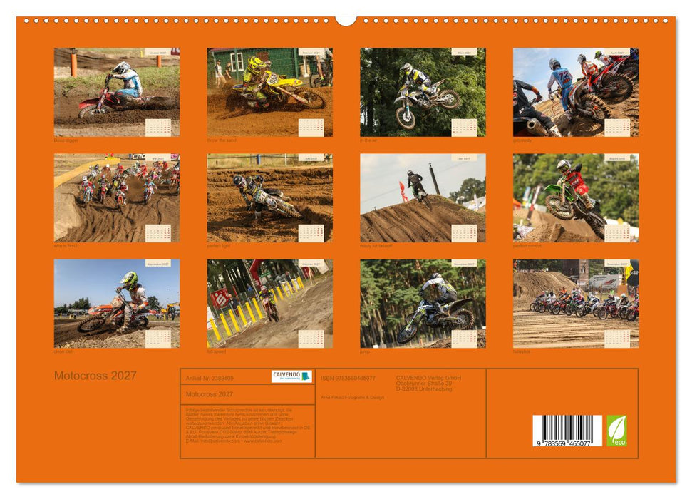 Motocross 2027 (CALVENDO Premium Wandkalender 2027)