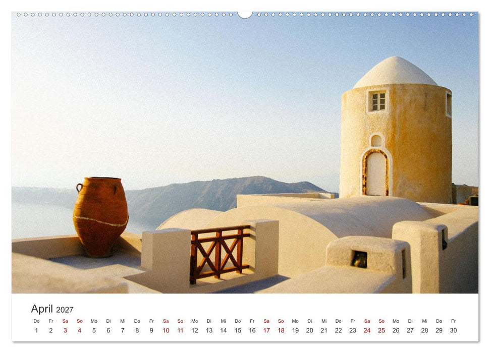 Santorin - Insel der weißen Häuser (CALVENDO Premium Wandkalender 2027)