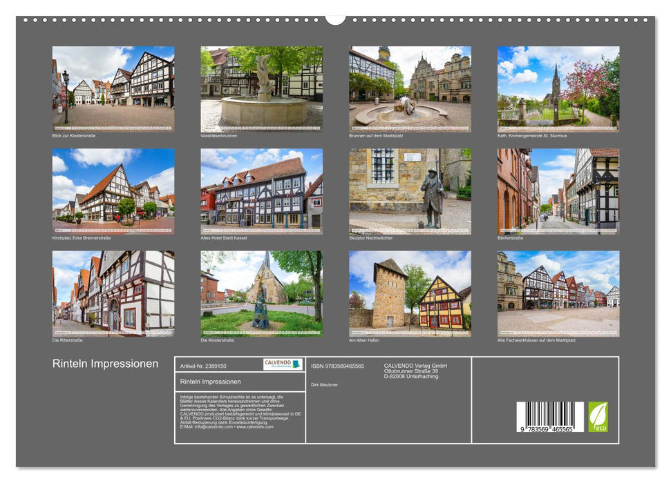 Rinteln Impressionen (CALVENDO Premium Wandkalender 2027)