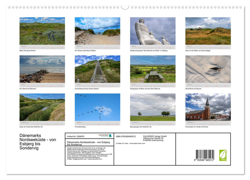 Dänemarks Nordseeküste - von Esbjerg bis Sondervig (CALVENDO Premium Wandkalender 2027)