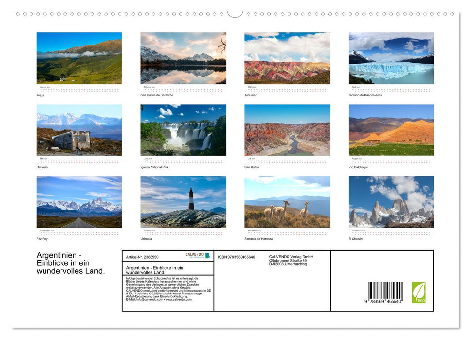 Argentinien - Einblicke in ein wundervolles Land. (CALVENDO Premium Wandkalender 2027)