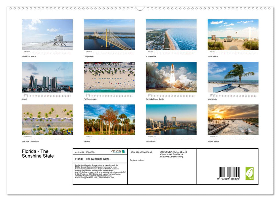 Florida - The Sunshine State (CALVENDO Wandkalender 2027)