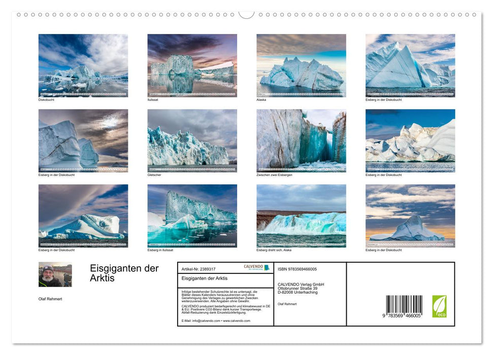 Eisgiganten der Arktis (CALVENDO Premium Wandkalender 2027)